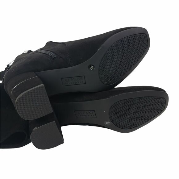 Alfani Boots Womens 6 M Black Over-the-Knee Novaa Faux Suede Square Toe - Picture 8 of 10